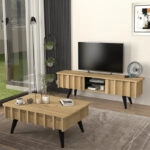Έπιπλο τηλεόρασης Gemma Megapap χρώμα sepet oak 150x35x46,7εκ.