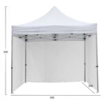 GAZEBO ΕΠΑΓΓΕΛΜΑΤΙΚΟ ΒΑΡΕΩΣ ΤΥΠΟΥ CRESSEN HM21097.01 ΠΤΥΣΣΟΜΕΝΟ ΑΛΟΥΜΙΝΙΟΥ 3x3x3,4Yεκ