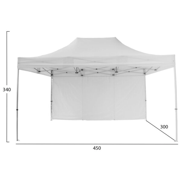 GAZEBO ΕΠΑΓΓΕΛΜΑΤΙΚΟ ΒΑΡΕΩΣ ΤΥΠΟΥ CRESSEN HM21098 ΠΤΥΣΣΟΜΕΝΟ ΑΛΟΥΜΙΝΙΟΥ 3x4,5x3,4Yμ