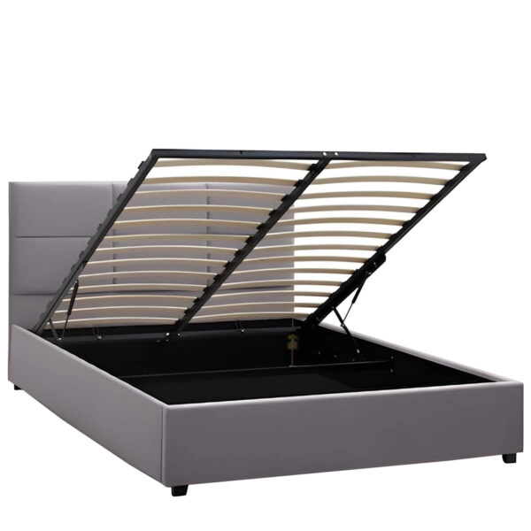 Κρεβάτι Διπλό ArteLibre CLOUDREST Γκρι Ύφασμα 213x130x109.5cm (Στρώμα 160x200cm)