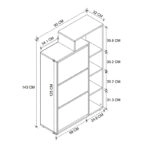 Παπουτσοθήκη Lego Megapap χρώμα pine oak 90x32x143εκ.