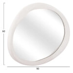 ΚΑΘΡΕΠΤΗΣ ΤΟΙΧΟΥ ΟΒΑΛ ΣΕΙΡΑ SANTORINI HM4514 MDF ΣΕ ΥΠΟΛΕΥΚΟ 48x3,2x60Υεκ