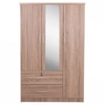 ΝΤΟΥΛΑΠΑ ΜΕ ΚΑΘΡΕΦΤΗ & ΣΥΡΤΑΡΙΑ JARRY HM2485.11 SONAMA OAK ΜΕΛΑΜΙΝΗ 119x48x183Υεκ