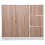 ΝΤΟΥΛΑΠΙ ΜΕ 4 ΑΠΟΘ.ΧΩΡΟΥΣ MATIN HM2480.01 SONAMA OAK-ΛΕΥΚΗ ΜΕΛΑΜΙΝΗ 117x39,5x99,5Υεκ
