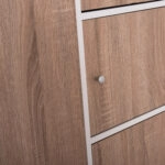 ΝΤΟΥΛΑΠΙ ΜΕ 4 ΑΠΟΘ.ΧΩΡΟΥΣ MATIN HM2480.01 SONAMA OAK-ΛΕΥΚΗ ΜΕΛΑΜΙΝΗ 117x39,5x99,5Υεκ