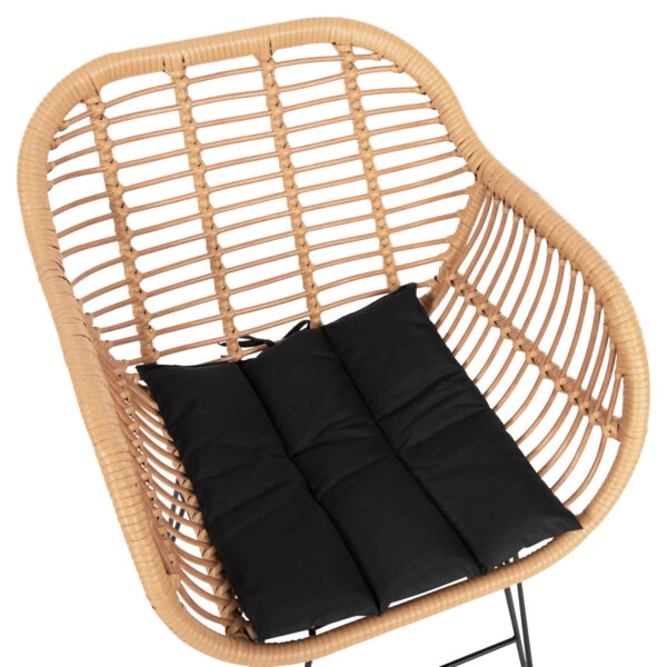 ΣΕΤ 7ΤΜΧ ALLEGRA WICKER ΜΕ ΤΡΑΠΕΖΙ 160X90X78Υ ΜΠΕΖ & ΜΑΥΡΟ ΧΡΩΜΑ HM10495