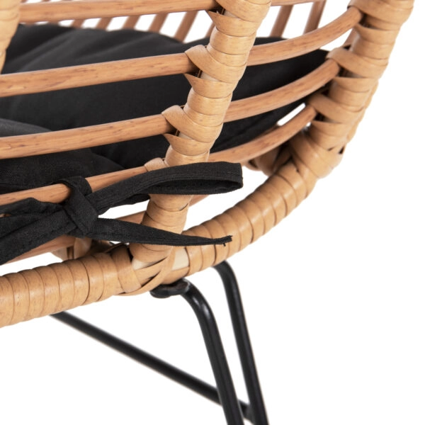 ΣΕΤ 7ΤΜΧ ALLEGRA WICKER ΜΕ ΤΡΑΠΕΖΙ 160X90X78Υ ΜΠΕΖ & ΜΑΥΡΟ ΧΡΩΜΑ HM10495