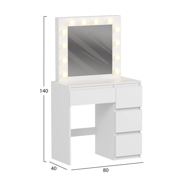 ΤΟΥΑΛΕΤΑ ΜΕ ΦΩΤΙΣΜΟ LED & ΣΥΡΤΑΡΙΑ KEITLIN HM2499.03 ΜΕΛΑΜΙΝΗ ΣΕ ΛΕΥΚΟ 80x40x140Υεκ.