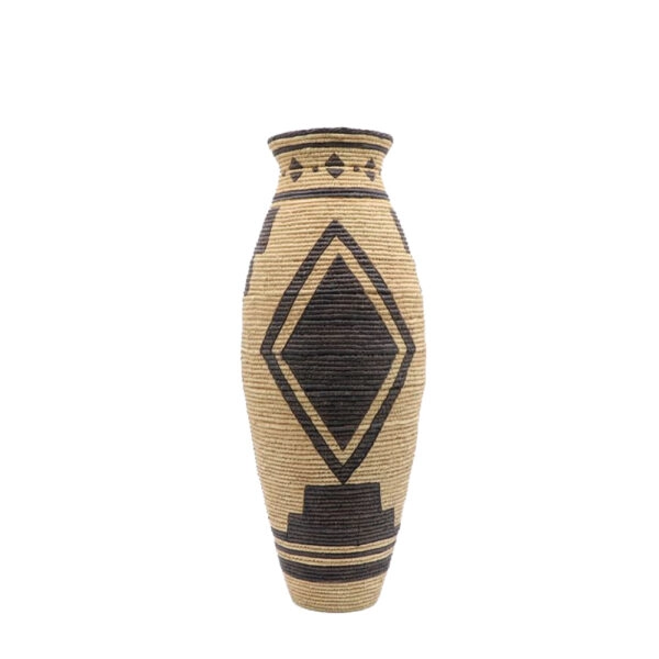 INKA ΒΑΖΟ 19x19x47 POLYRESIN ΦΥΣΙΚΟ ΜΑΥΡΟ