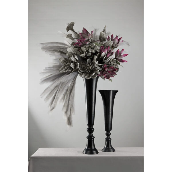 FLORES ΒΑΖΟ 20x20x71 ΑΛΟΥΜΙΝΙΟ ΜΑΥΡΟ