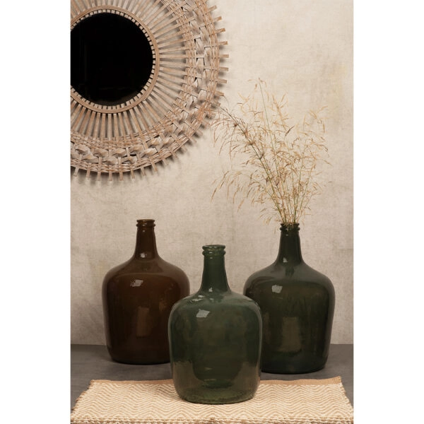 RIPE OLIVE ΜΠΟΥΚΑΛΑ 21x21x37 ΑΝΑΚΥΚΛΩΜΕΝΟ ΓΥΑΛΙ ΛΑΔΙ