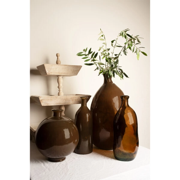 CRUSHED CARAMEL ΜΠΟΥΚΑΛΑ 25x25x50 ΑΝΑΚΥΚΛΩΜΕΝΟ ΓΥΑΛΙ CARAMEL