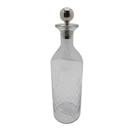 SHIRAN ΜΠΟΥΚΑΛΑ 10x10x37 ΓΥΑΛΙ ΔΙΑΦΑΝΟ SILVER ΑΛΟΥΜΙΝΙΟ