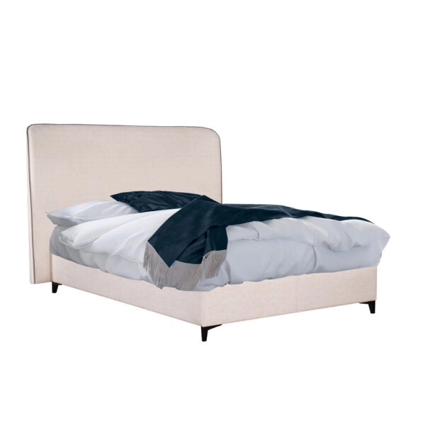 COLOMBO ΚΡΕΒΑΤΙ ΜΕ ΑΠΟΘΗΚ. ΧΩΡΟ (ΓΙΑ ΣΤΡΩΜΑ 160x200cm) OFF WHITE 06-900 ΜΑΥΡΟ 210x170xH120cm