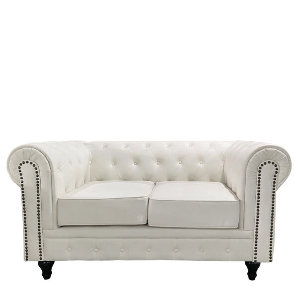Καναπές Διθέσιος ArteLibre AVERY Λευκό PU 155x90x73cm