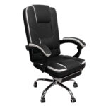Καρέκλα Γραφείου OPTISEAT Μαύρο/Λευκό PVC/Μέταλλο 67x65x105-115cm