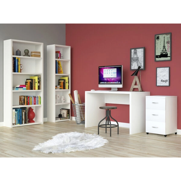 ERGO ΒΙΒΛΙΟΘΗΚΗ 4ΡΑΦΙΑ ΛΕΥΚΟ 79x29xH180cm