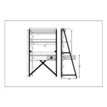 ATRIUM ΓΡΑΦΕΙΟ 1ΣΥΡΤΑΡΙ SONOMA ΜΑΥΡΟ ΠΕΤΡΑ 125x55xH150cm