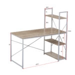 TORRE ΓΡΑΦΕΙΟ ΒΙΒΛΙΟΘΗΚΗ SONOMA ΛΕΥΚΟ 120x60xH121cm