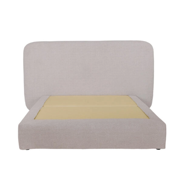 OVAL ΚΡΕΒΑΤΙ ΧΩΡΙΣ ΑΠΟΘΗΚ. ΧΩΡΟ (ΓΙΑ ΣΤΡΩΜΑ 160x200cm) OFF WHITE 221x209x122