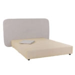 OVAL ΚΡΕΒΑΤΙ ΧΩΡΙΣ ΑΠΟΘΗΚ. ΧΩΡΟ (ΓΙΑ ΣΤΡΩΜΑ 160x200cm) OFF WHITE 221x209x122