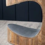 Artekko Gath Ξύλινο Βοηθητικό Τραπέζι με Μεταλλική Επιφάνεια και Φωτισμό E27 (51x30.5x51.4)cm