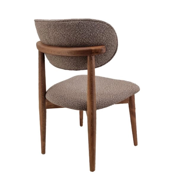 BOMONTİ CHAİR WALNUT LİGHT  LEGS  MAZZ FABRİC  SALONA V 25