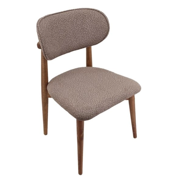 BOMONTİ CHAİR WALNUT LİGHT  LEGS  MAZZ FABRİC  SALONA V 25