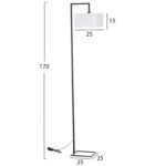 ΦΩΤΙΣΤΙΚΟ ΔΑΠΕΔΟΥ BRANS HM7532.11 ΜΕΤΑΛΛΟ ΜΑΥΡΟ--PVC ΛΕΥΚΟ ΚΑΠΕΛΟ 25x33x170Υεκ.