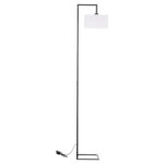 ΦΩΤΙΣΤΙΚΟ ΔΑΠΕΔΟΥ BRANS HM7532.11 ΜΕΤΑΛΛΟ ΜΑΥΡΟ--PVC ΛΕΥΚΟ ΚΑΠΕΛΟ 25x33x170Υεκ.