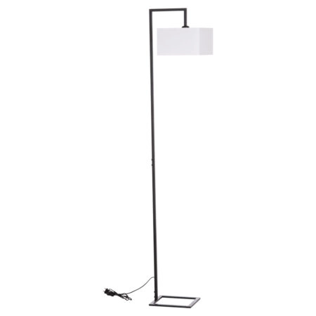 ΦΩΤΙΣΤΙΚΟ ΔΑΠΕΔΟΥ BRANS HM7532.11 ΜΕΤΑΛΛΟ ΜΑΥΡΟ--PVC ΛΕΥΚΟ ΚΑΠΕΛΟ 25x33x170Υεκ.