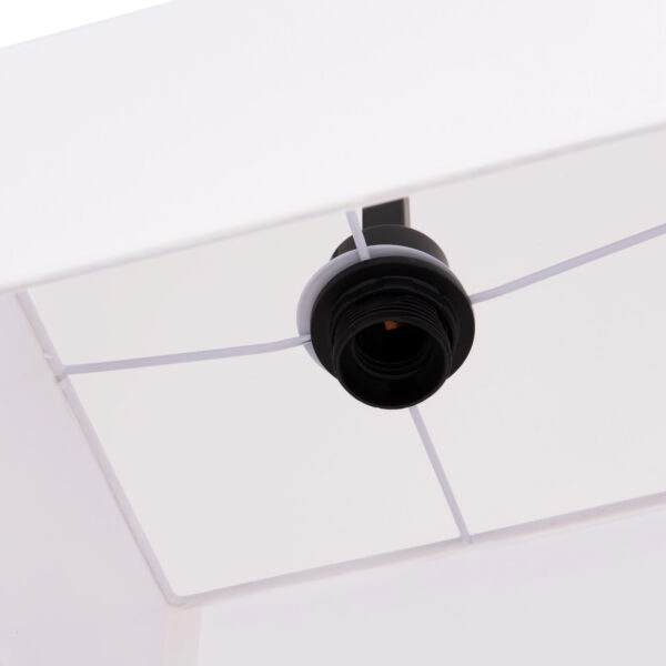 ΦΩΤΙΣΤΙΚΟ ΔΑΠΕΔΟΥ BRANS HM7532.11 ΜΕΤΑΛΛΟ ΜΑΥΡΟ--PVC ΛΕΥΚΟ ΚΑΠΕΛΟ 25x33x170Υεκ.