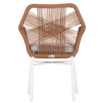 ΠΟΛΥΘΡΟΝΑ TOPIN HM6048.11 ΑΛΟΥΜΙΝΙΟ ΛΕΥΚΟ-P.E. RATTAN ΜΠΕΖ 59x63x81Υεκ