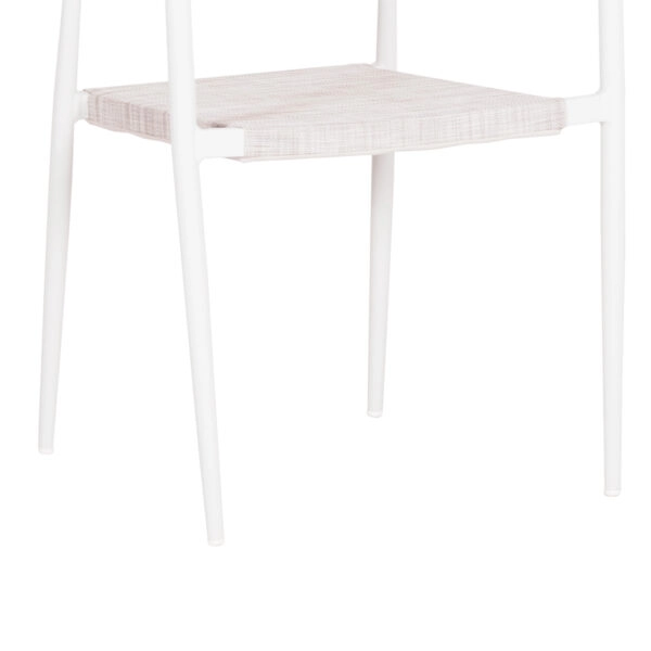 ΠΟΛΥΘΡΟΝΑ BERG HM6284.01 ΑΛΟΥΜΙΝΙΟ & TEXTILENE ΛΕΥΚΟ--P.E.TWISTED RATTAN 55x56x79Υεκ