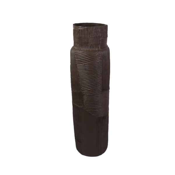 HUILE BRUNE ΔΙΑΚΟΣΜΗΤΙΚΟ ΒΑΖΟ 15x15x54.5 POLYRESIN ΚΑΦΕ ΣΚΟΥΡΟ