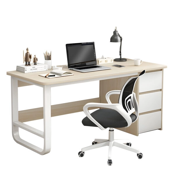 Γραφείο  MERGELLUS Sonoma/Λευκό MDF/Μέταλλο 120x50x74cm
