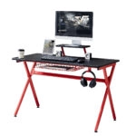 Γραφείο Υπολογιστή ROCKER Μαύρο/Κόκκινο 120x60.5x90cm
