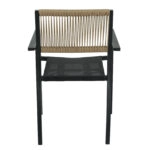 Πολυθρόνα Κήπου ArteLibre HORUS Μαύρο/Καφέ Αλουμίνιο/Rattan 56x58x83cm