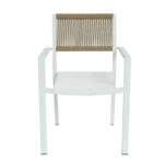 Πολυθρόνα Κήπου ArteLibre HORUS Λευκό/Καφέ Αλουμίνιο/Rattan 56x58x83cm