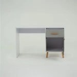 Γραφείο Timmy Λευκό-Γραφίτη-Γκρι 120x53.7x77cm