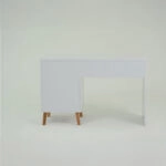 Γραφείο Timmy Λευκό-Γραφίτη-Γκρι 120x53.7x77cm