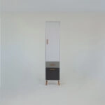 Ραφιέρα Timmy 2D1S Λευκό-Γραφίτη-Γκρι 46.8x36x199cm