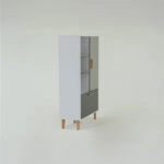 Ραφιέρα Timmy Λευκό-Γραφίτη-Γκρι 90x36x147cm