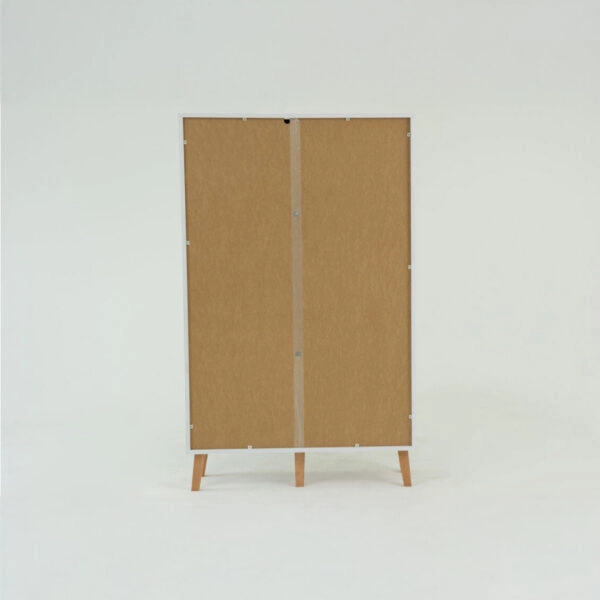 Ραφιέρα Timmy Λευκό-Γραφίτη-Γκρι 90x36x147cm