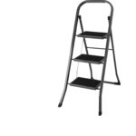 Σκαμπό EasyClimb ArteLibre Μαύρο/Χάλυβας 46.5x73.5x116cm 3 Σκαλοπάτια