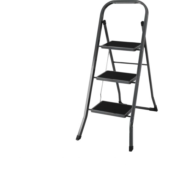 Σκαμπό EasyClimb ArteLibre Μαύρο/Χάλυβας 46.5x73.5x116cm 3 Σκαλοπάτια