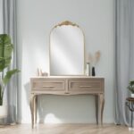 Artekko Dia Χρυσό Μεταλλικός Καθρέπτης Τοίχου (50.5x4x80.5)cm