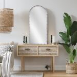 Artekko Dia Ασημί Μεταλλικός Καθρέπτης Τοίχου (75x3.5x160)cm