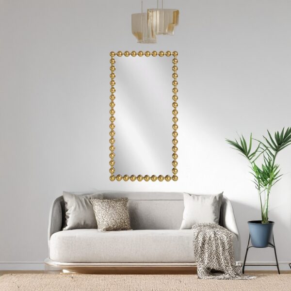 Artekko Dia Χρυσός Μεταλλικός Καθρέπτης Τοίχου (70x4.5x130)cm