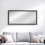 Artekko Dia Μαύρος Μεταλλικός Καθρέπτης Τοίχου (75x4.5x160)cm